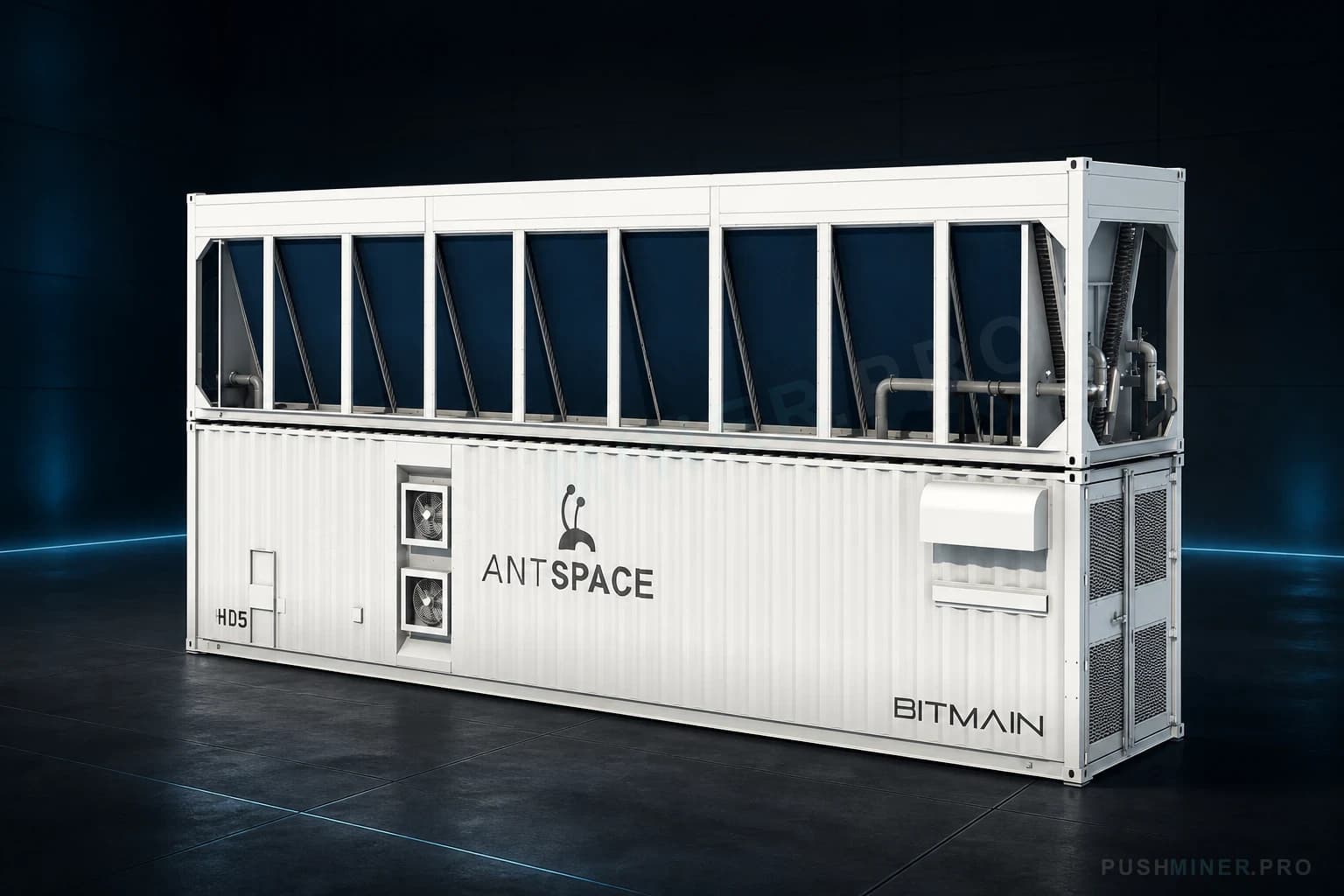 Bitmain ANTSPACE HD5 — гидроконтейнер для майнинга, фотография оборудования