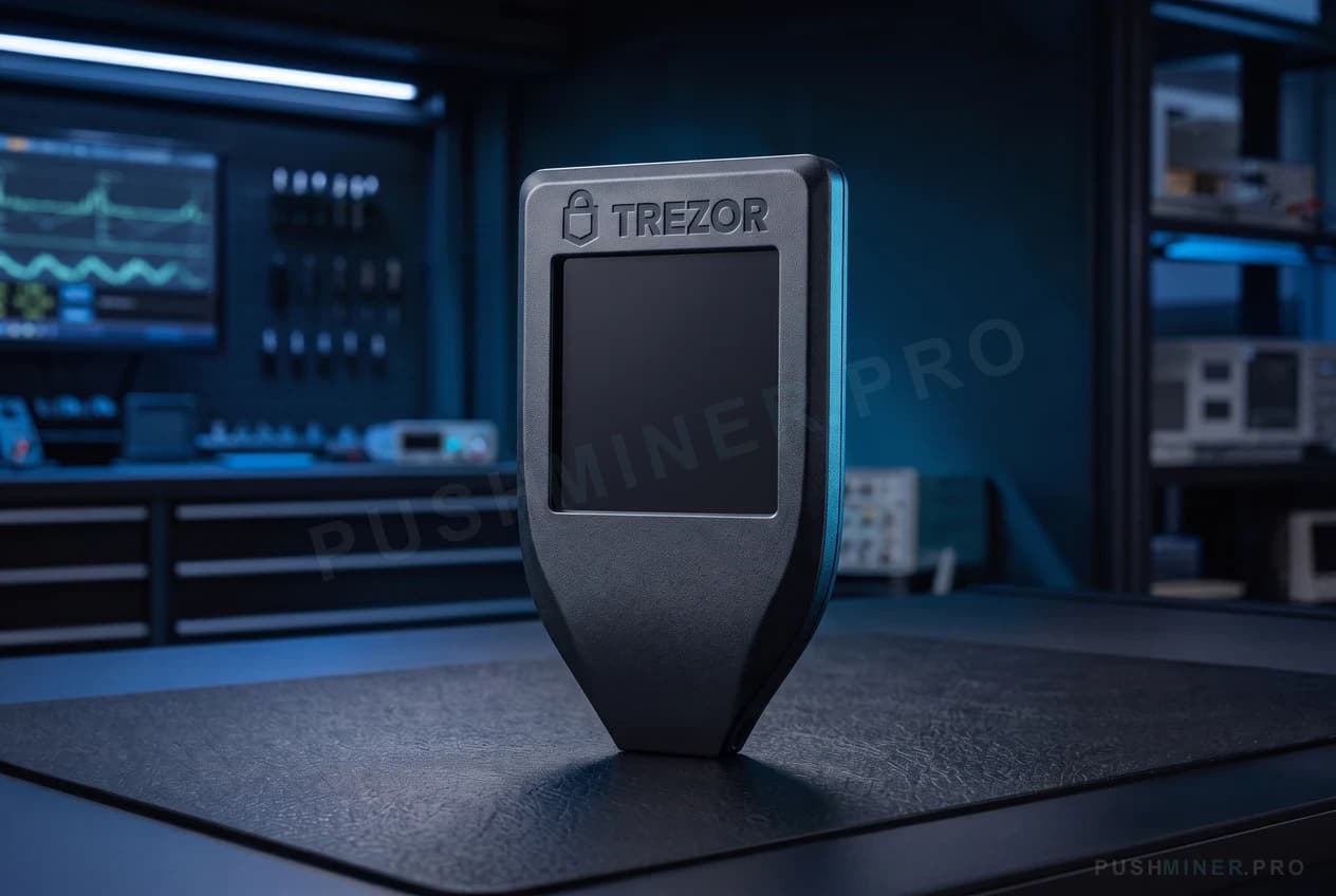 Trezor model T, фотография оборудования